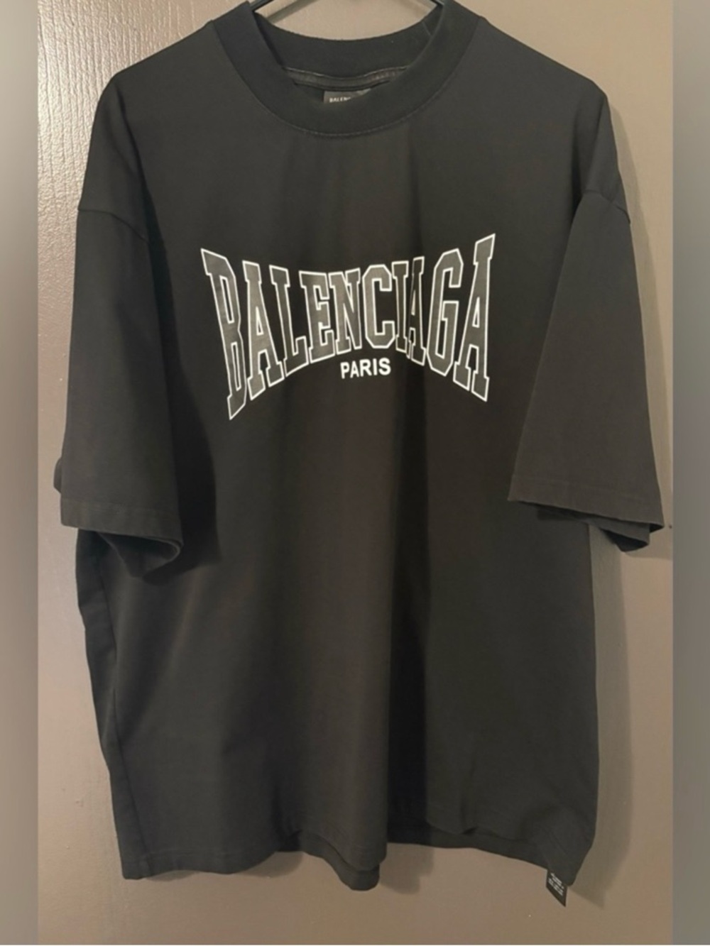 Balenciaga Black Short Sleeve Logo Tee